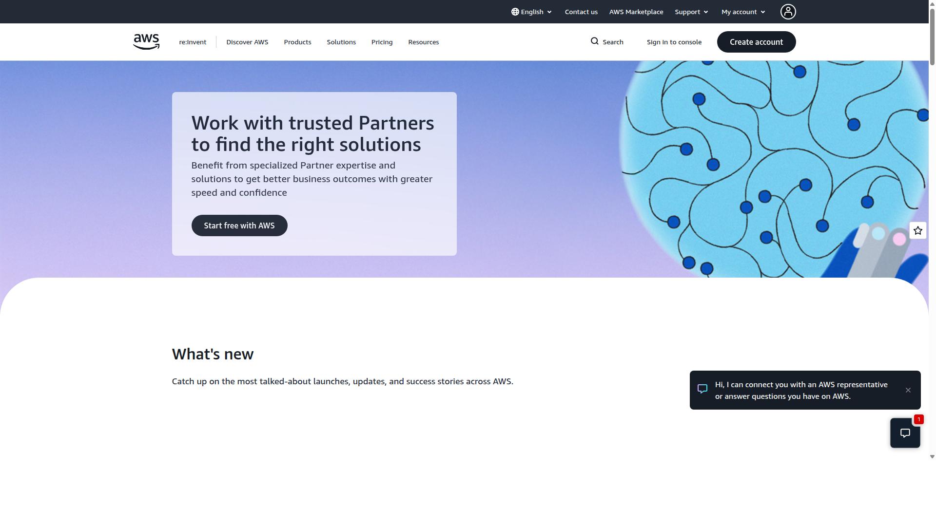 Amazon Web Services website